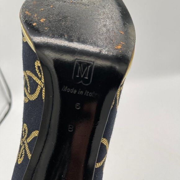 Bruno Magli Black Gold Heels - Picture 9 of 10